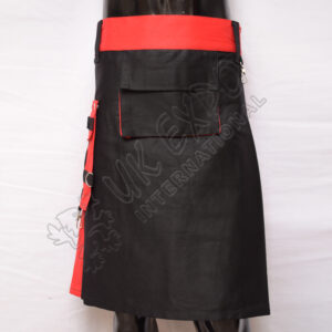 Red and Black Hybrid Two-Tone Utility Kilts