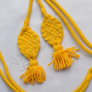 Shako cord Yellow wool with square Russian braid