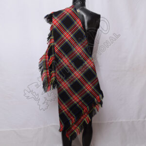 Black Stewart Tartan Drummer and Pipers Fly Plaids