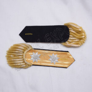 Gold bullion wire Braid Special Shoulders/Epaulette with fringes and silver star badges on it