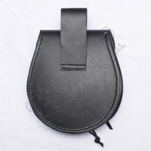 Leather Bag With ceter Tessel Closig with Button on Flap