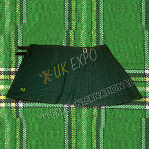 glimg_42.jpg Green Irish With Shamrock Embroidery Kilt - Image 2