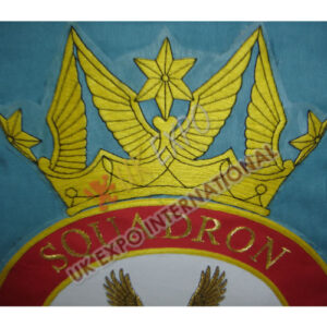 SQUADRON AIR TRAINING CORPS 1475 WITH BORDER large flag Hand Embroidery and Gold Fring