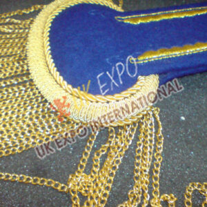 Embroidered Shoulders/Epaulette with golden chain