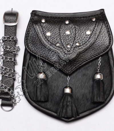 Goat Skin Fur Grain Leather Smart Sporran