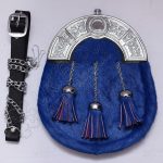 Blue Goat Skin Semi Dress Sporran