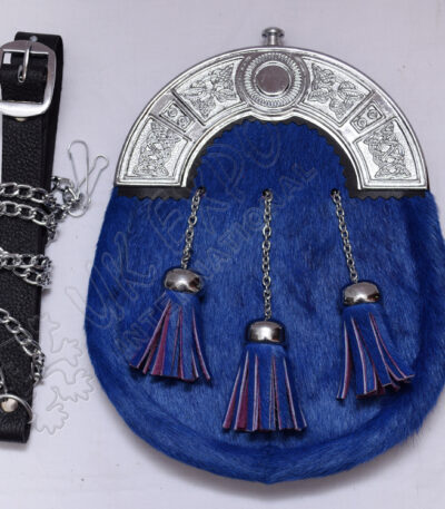 Blue Goat Skin Semi Dress Sporran