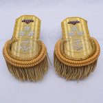 Gold Bullion Shoulders/Epaulette Pair Bullion Frings With Star