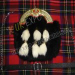 Masonic Gold Black Rabbit Fur 6 Tassel Sporran