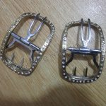 Civil War Shoes Gold Stones Around Buckle