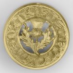 Gold Thistle With Moulded Brooch