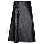 Dominated Style Leather Utility Kilt