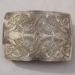 Gray Antique Shiny Harik Celtic Swirl Buckle