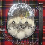 Chrome Gray White Fur Formal Sporran