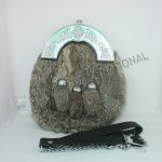 Scottish Gray Fur Sporran