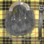 Gray Rabbit Fur Celtic Formal Sporran