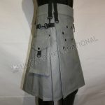 Men Gray Exe Tactical Webbing Utility Kilt