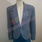 Gray Wool Argyle Jacket