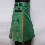 Green With Orange Hybrid Two Tone Utility Kilt