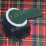 Green blazer with silver corner and black frings Epaulettes