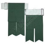 Green Garter Flashes With Adjustable Buckle