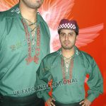 Jacobite Green Shirt With Shamrock Hand Embroidery