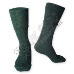 Rhombus Cuff Green Color Kilt Wool Socks