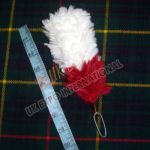 White And Red Color Hackle 8 Inch