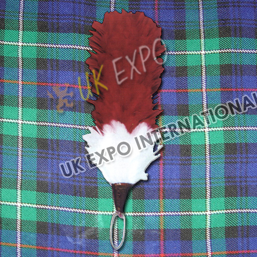 Maroon And White Color Hackle