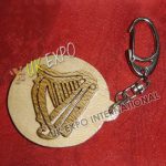 Harp Wooden Key Chain