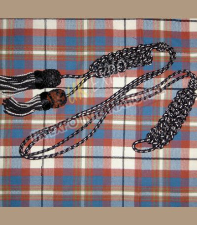 Silk Material Black White Color Hat Cord