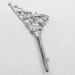 Highland Scottish Pipers Kilt Pin Chrome Finish