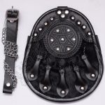 Hunting Celtic Clan Leaf Leather Sporran
