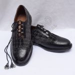 Hybrid Gray Tartan Ghillie Brogues Black Leather With PU Sole