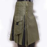 Olive Hybrid Black Decent Box Pleat Utility Kilt