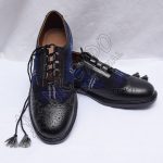 Scotland Tartan Ghillie Brogues Heritage Design Black Leather