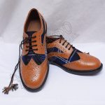 Scotland Tartan Ghillie Brogues With Heritage Design Brown Leather