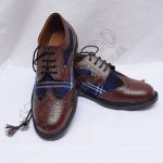 Scotland Tartan Ghillie Brogues Heritage Design Chocolate Leather