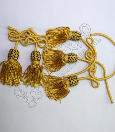 Regimental Sporran Joint Gold Black Tassels