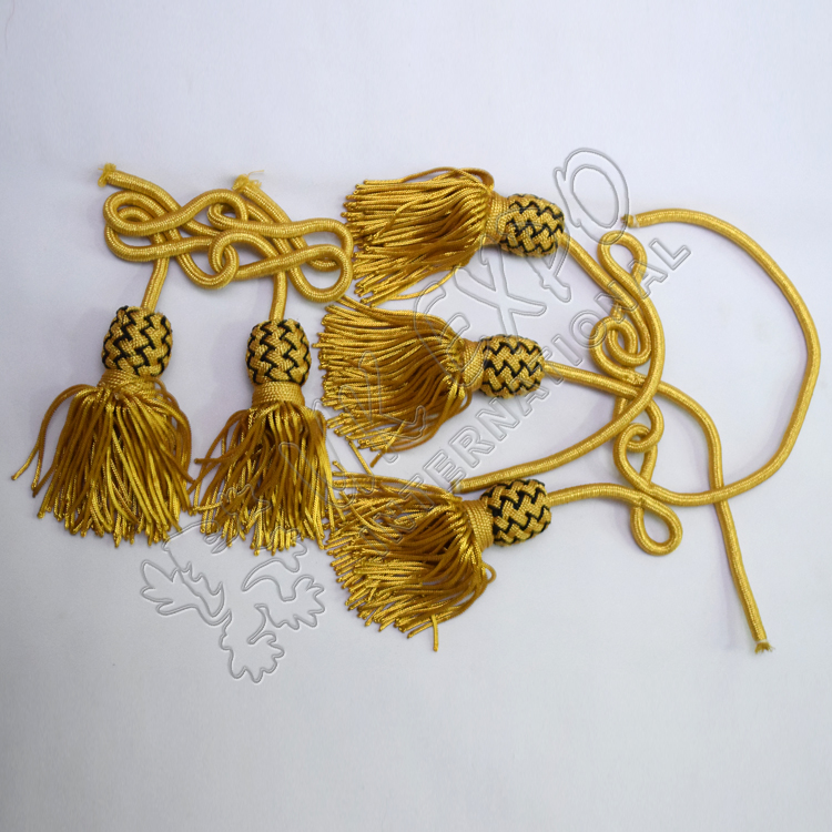 Regimental Sporran Joint Gold Black Tassels
