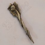 Contemporary Thistle Kilt Pin Antique Shiny