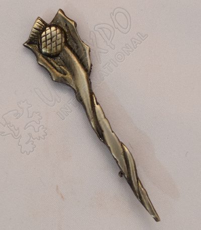 Contemporary Thistle Kilt Pin Antique Shiny