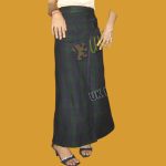 Black Watch Tartan Ladies Long Skirt