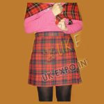 Green Stewart Tartan Ladies Mini Kilted Skirt