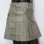Olive Color Ladies Utility Kilt