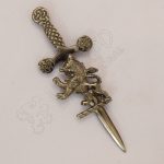 Lampert Lion Shiny Antique Kilt Pin