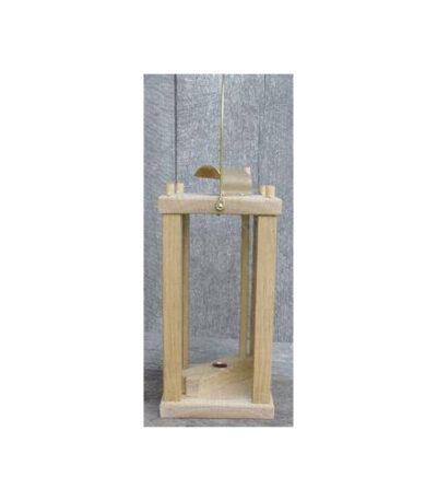 Oak Candle Wood Glass Lantern