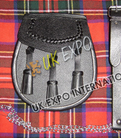 Handcrafted Black Leather Celtic Knot Sporran