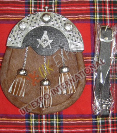 Brown Seal Skin Masonic Formal Sporran