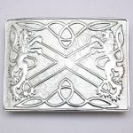 Saltire Chrome Kilt Belt Buckle